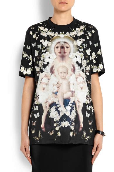 givenchy flower madonna shirt